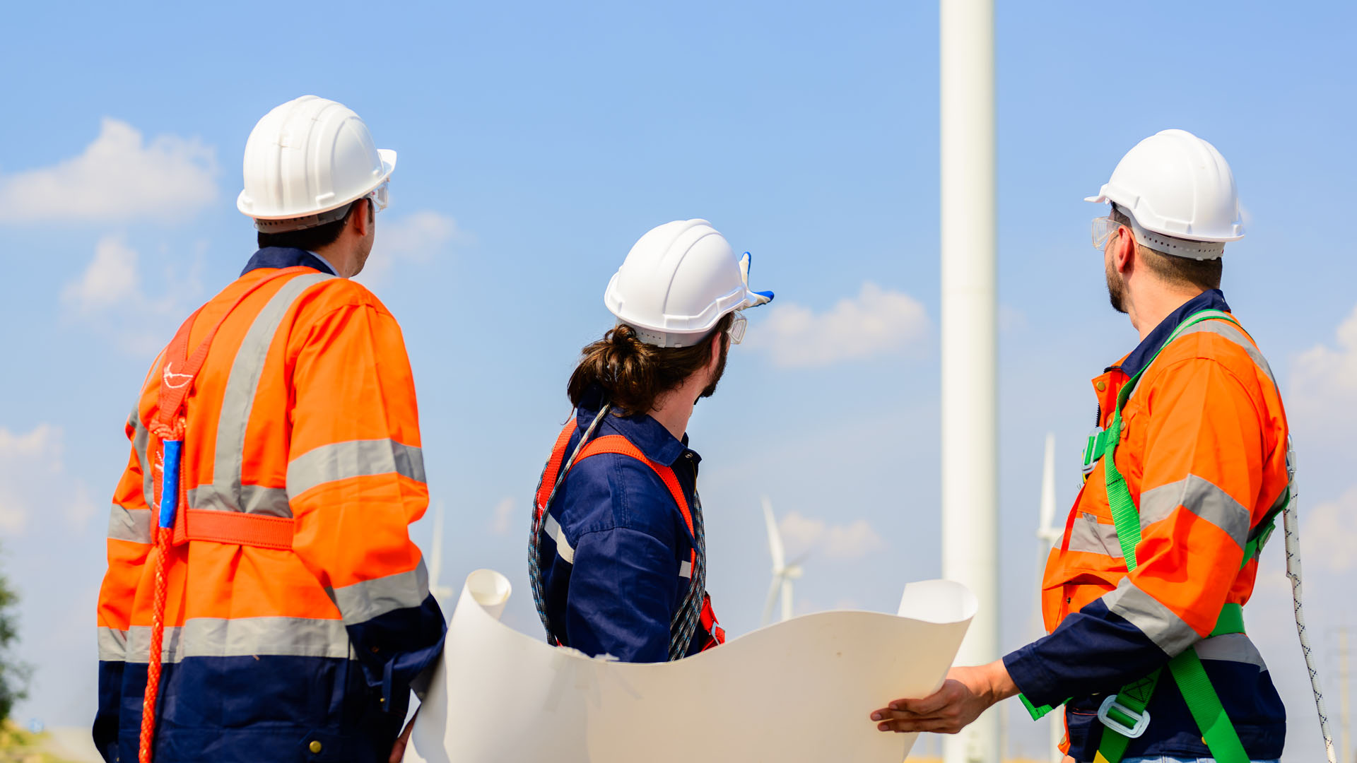 Engineers working on a Mega project construction